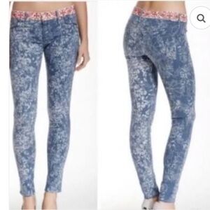 MOTHER The Looker Skinny Jeans in Tied & True Bandanna Floral Rare Size 25
